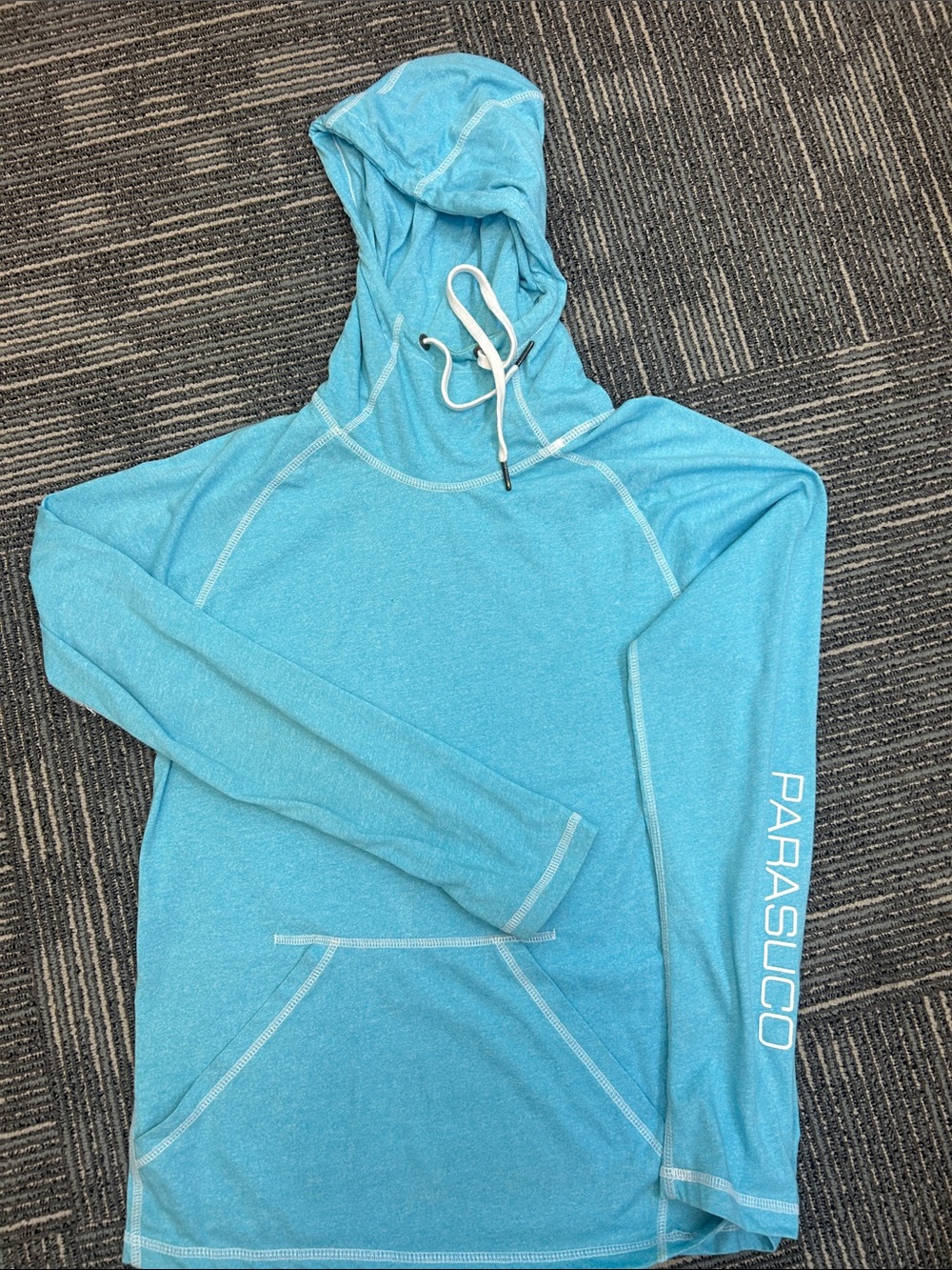 Parasuco Women’s Turquoise Off-Shoulder Hooded Pullover